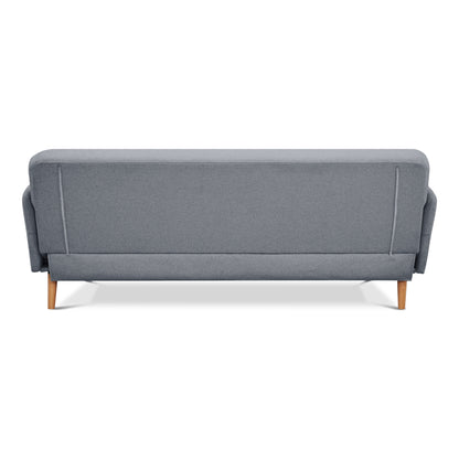 Brianna 3 + 1 Seater Sofa Fabric Uplholstered Lounge Couch - Light Grey