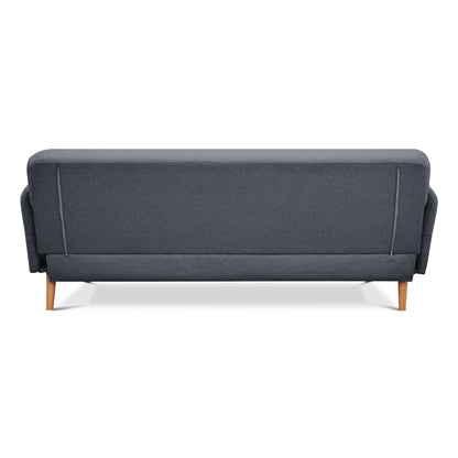 Brianna 3 + 2 + 1 Seater Sofa Fabric Uplholstered Lounge Couch - Dark Grey