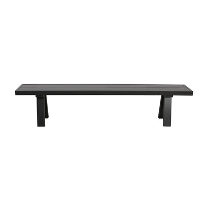 Tiama 3pc 190cm Aluminium Outdoor Dining Table Bench Set