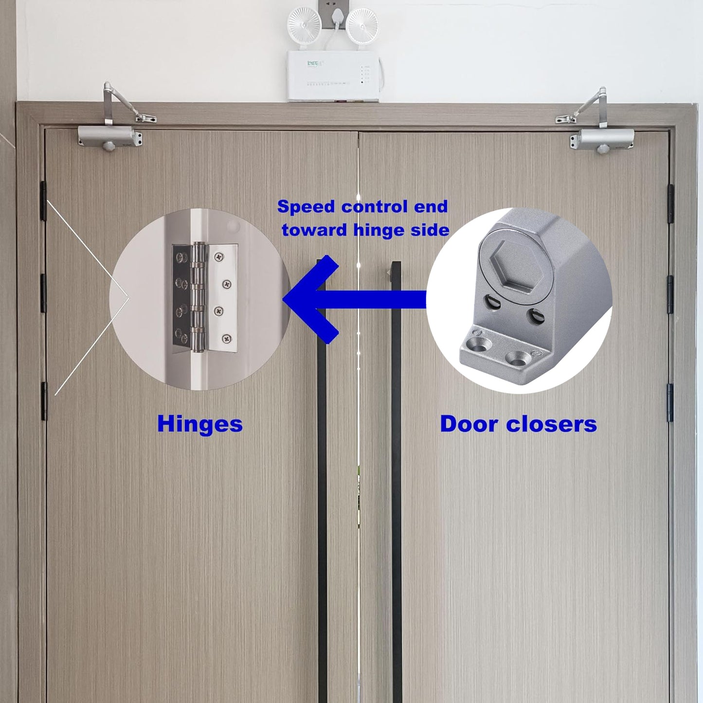 Auto Commercial Door Closers Hydraulic Door Closer for Home  Commercial Door 25-45kg