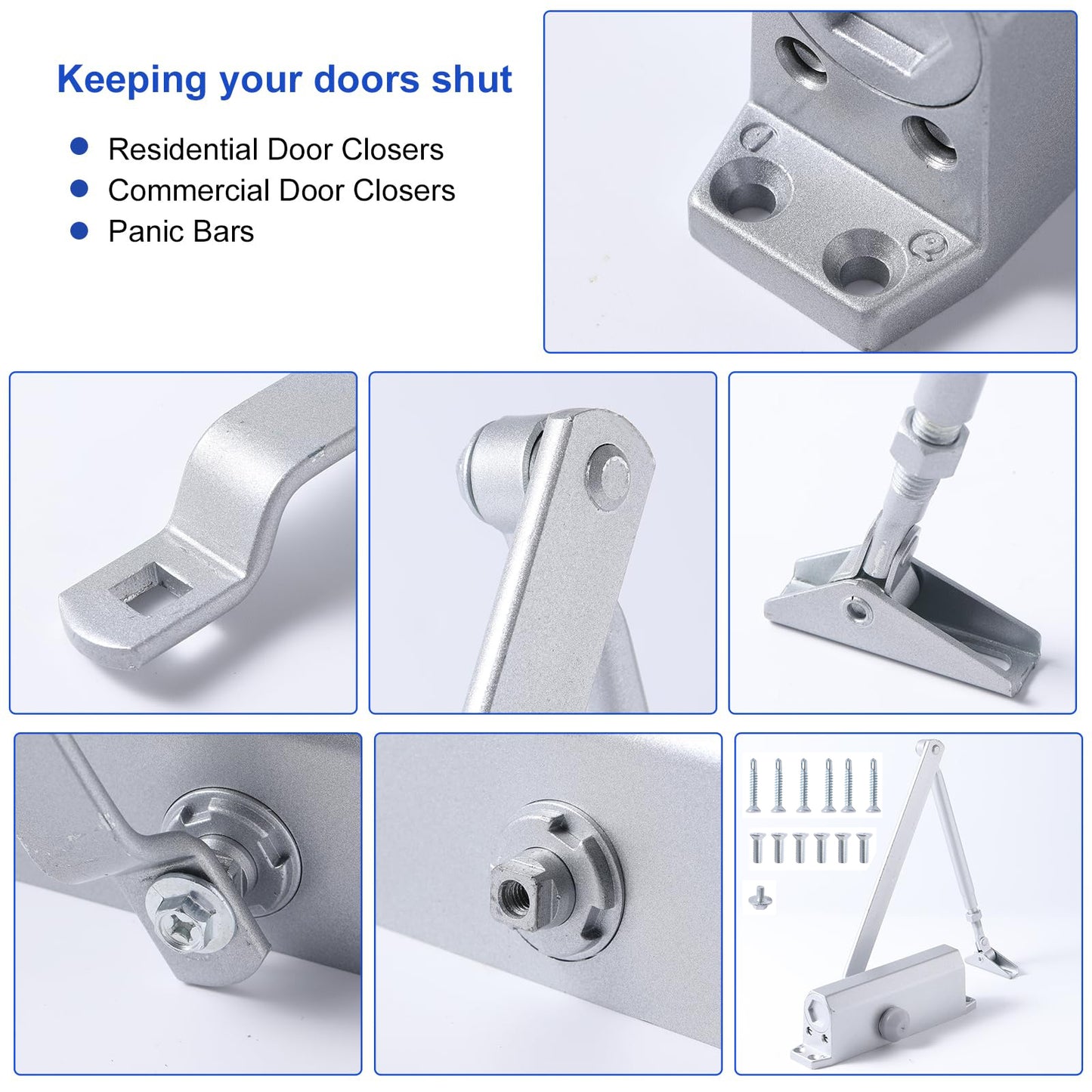 Auto Commercial Door Closers Hydraulic Door Closer for Home  Commercial Door 45-60kg