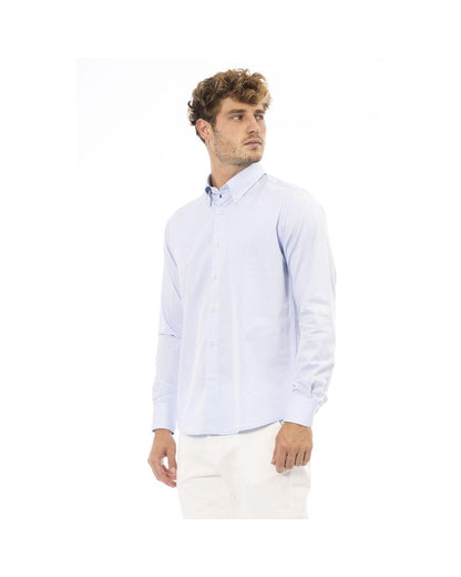 Baldinini Trend Men's Light Blue Cotton Shirt - 2XL