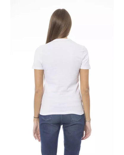 Baldinini Trend Women's White Cotton Tops & T-Shirt - S