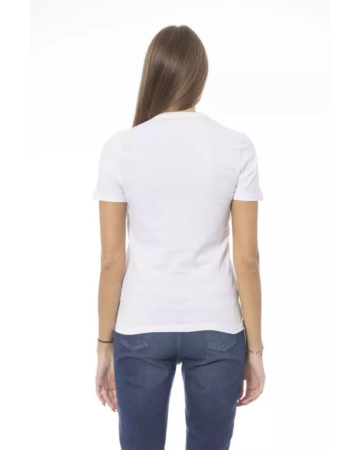 Baldinini Trend Women's White Cotton Tops & T-Shirt - XS