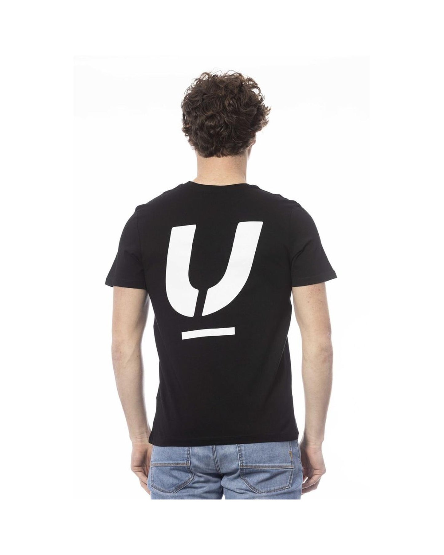 Ungaro Sport Men's Sleek Black Cotton Crew Neck T-Shirt - L