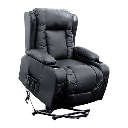 Lift Heated Leather Recliner Electric Massage Chair with USB port