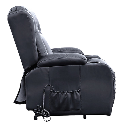 Lift Heated Leather Recliner Electric Massage Chair with USB port