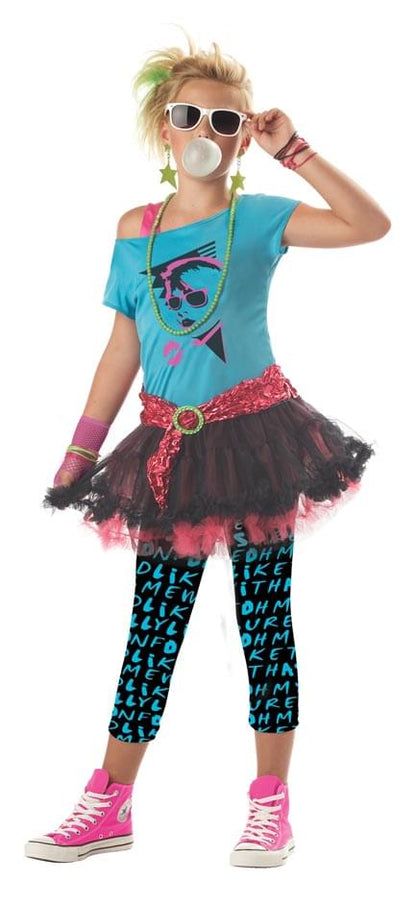 80'S Valley Girl Punk Rock Girl Dress Costume Tween Large 10-12