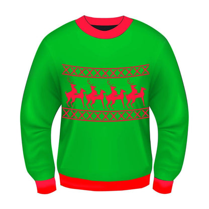 Ugly Christmas Humping Reindeer Adult Sweater Standard