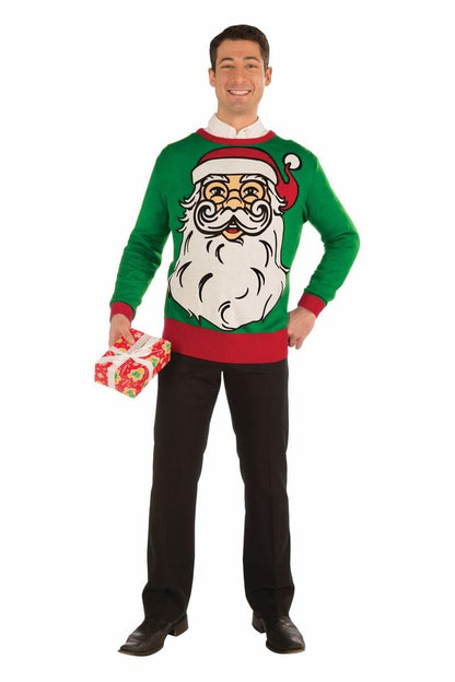 Big Santa Ugly Christmas Sweater Adult Large