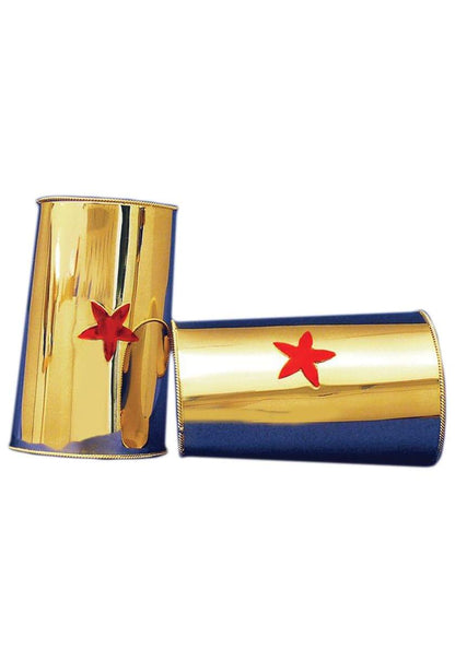 Wonder Gold Cuff Red Star Costume Jewelry Adult One Size