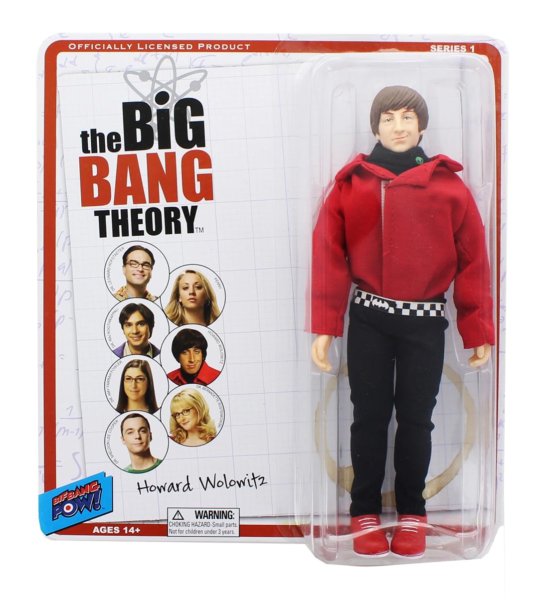 Big Bang Theory 8" Retro Clothed Action Figure, Howard (Red Shirt)