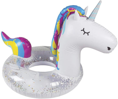 White Glitter Unicorn 4 Foot Inflatable Pool Float