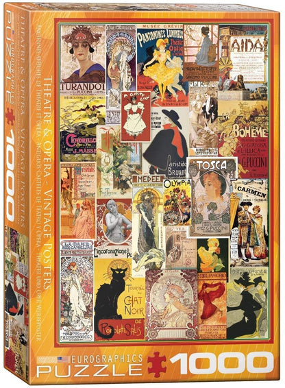 Theater & Opera Vintage Collage 1000 Piece Jigsaw Puzzle