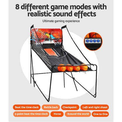 Arcade Basketball Game Double shooting Electronic Scoring Folding Outdoor Kids