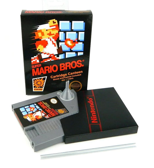 Super Mario Bros NES Cartridge Flask § Licensed Nintendo Merchandise 5oz