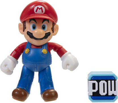 Super Mario World of Nintendo 4 Inch Figure § Mario w/ POW Block