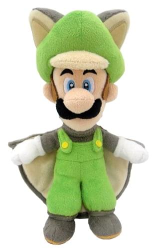 Super Mario Bros Flying Squirrel Luigi 9" Plush Doll