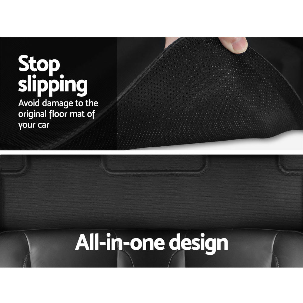 Weisshorn Car Rubber Floor Mats Front and Rear For Tesla Model 3 2021-2022