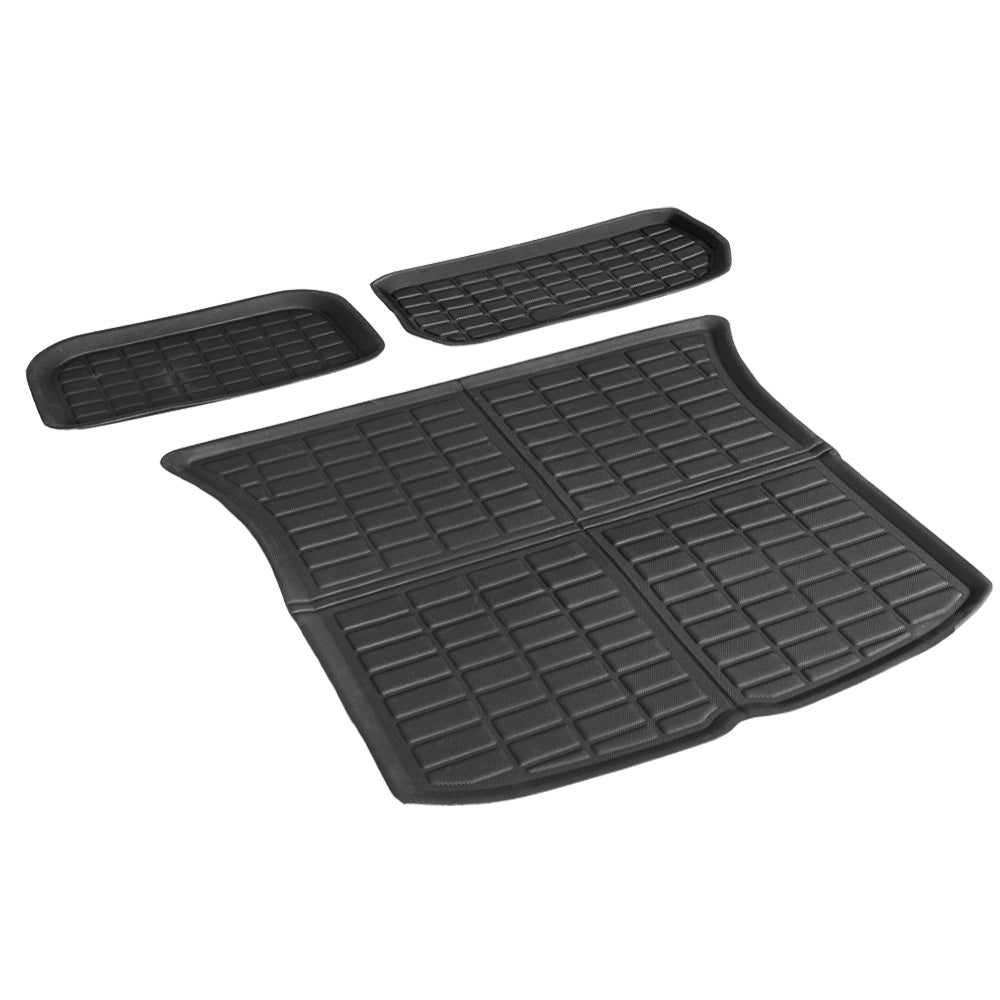 3PCS Car Rear Front Cargo Trunk Toolbox Luggage Rubber Mats for Tesla Model Y 2021-2022