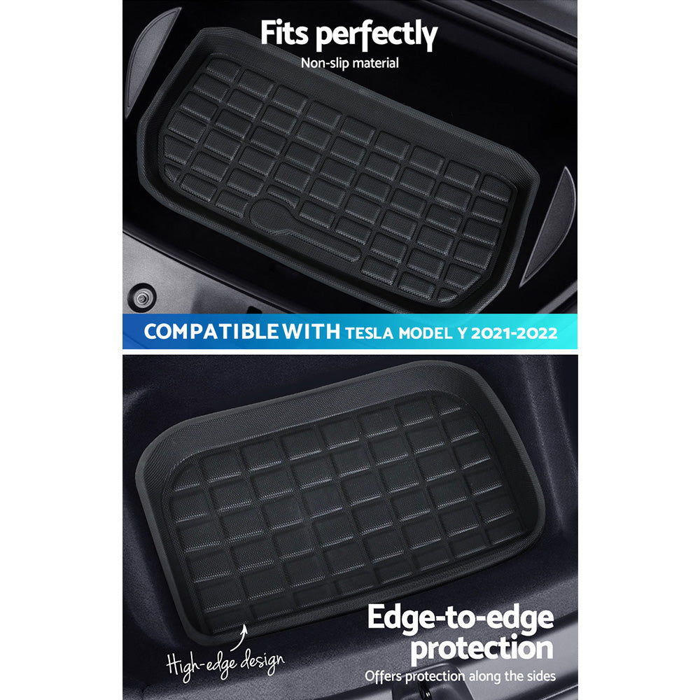 Weisshorn Car Rubber Floor Mats for Tesla Model Y Trunk Toolbox Cargo Mat Carpet