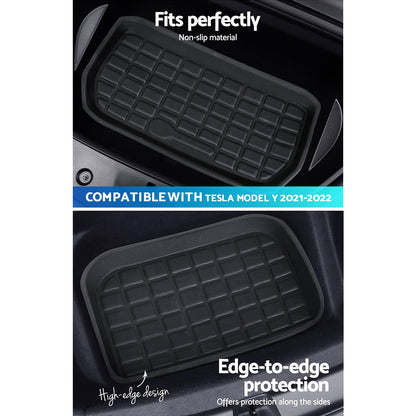 Weisshorn Car Rubber Floor Mats for Tesla Model Y Trunk Toolbox Cargo Mat Carpet