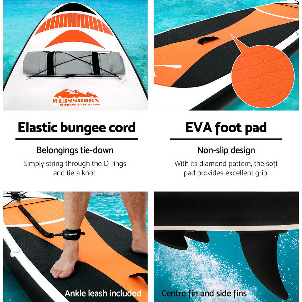 Weisshorn Stand Up Paddle Board 11FT Inflatable SUP Surfborads 15CM Thick