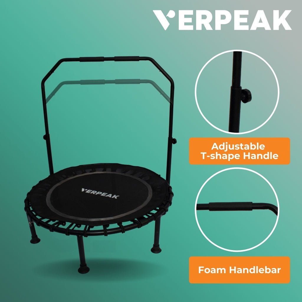 Verpeak Fitness Trampoline 40" with U Shape Handrail VP-TP-102-JDI