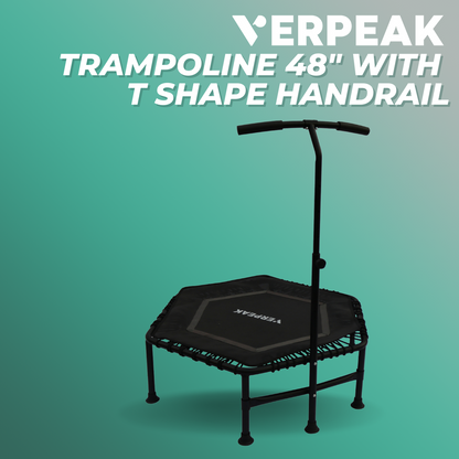 Verpeak Fitness Trampoline 48" with T shape handrail VP-TP-103-JDI