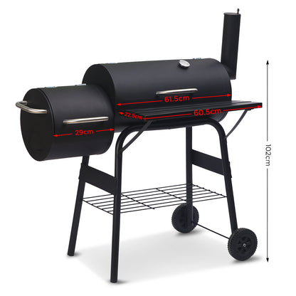 Wallaroo 2-in-1 Outdoor Barbecue Grill & Offset Smoker