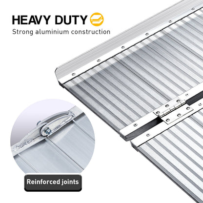 Rigg Aluminium Portable Non-slip Wheelchair Ramp 6ft - Silver