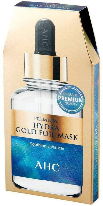 AHC Premium Hydra Gold Foil Mask Soothing Enhancer Whitening Anti Wrinkle 5pc x 25g