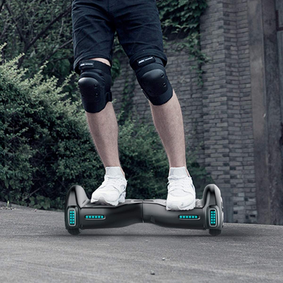 TOMOLOO 6.5" Hoverboard with Bluetooth Speaker and LED Lights Self Balancing Electric Scooter Hover board Skateboard UL2272 White