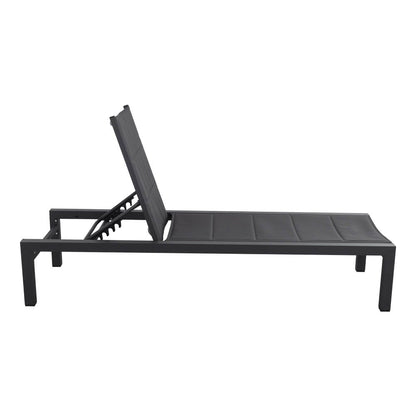 Adjustable Outdoor Sun Lounger in Aluminium Dark Grey