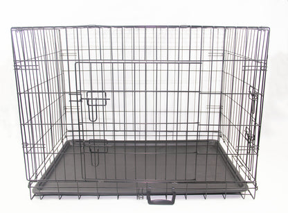 24' Portable Foldable Dog Cat Rabbit Collapsible Crate Pet Cage with Cover