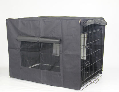 42' Portable Foldable Dog Cat Rabbit Collapsible Crate Pet Rabbit Cage with Cover