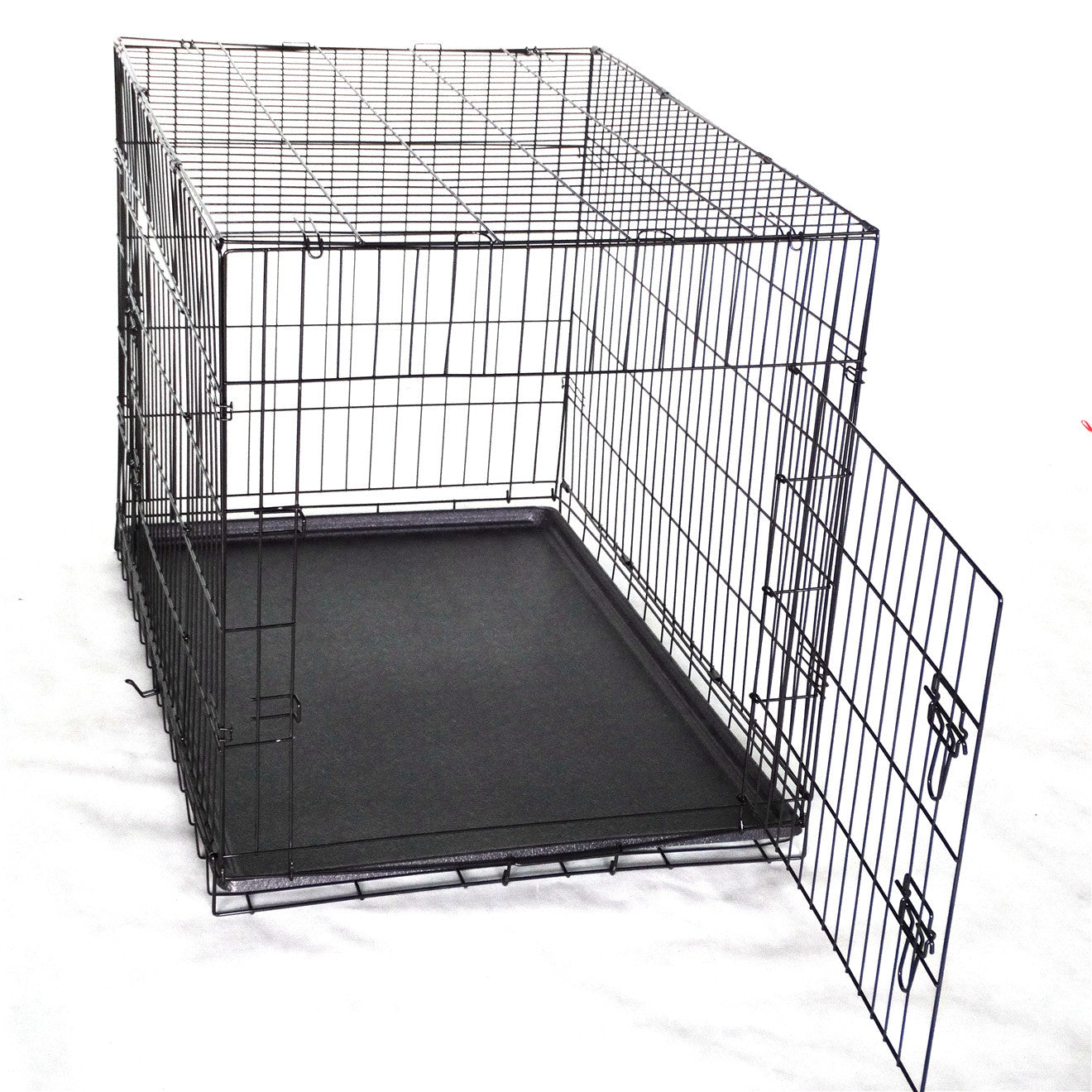 48' Collapsible Metal Dog Puppy Crate Cat Rabbit Cage With Cover Blue