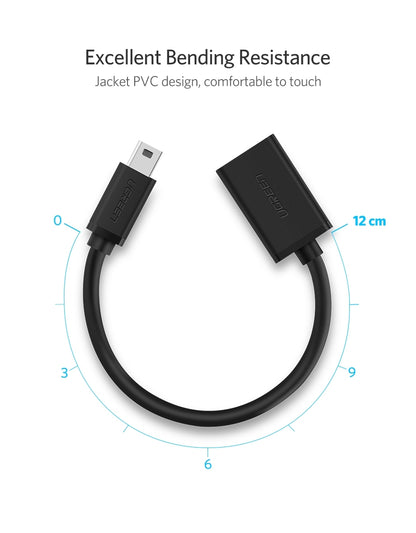 UGREEN 10383 Mini USB Male to USB Female OTG Cable