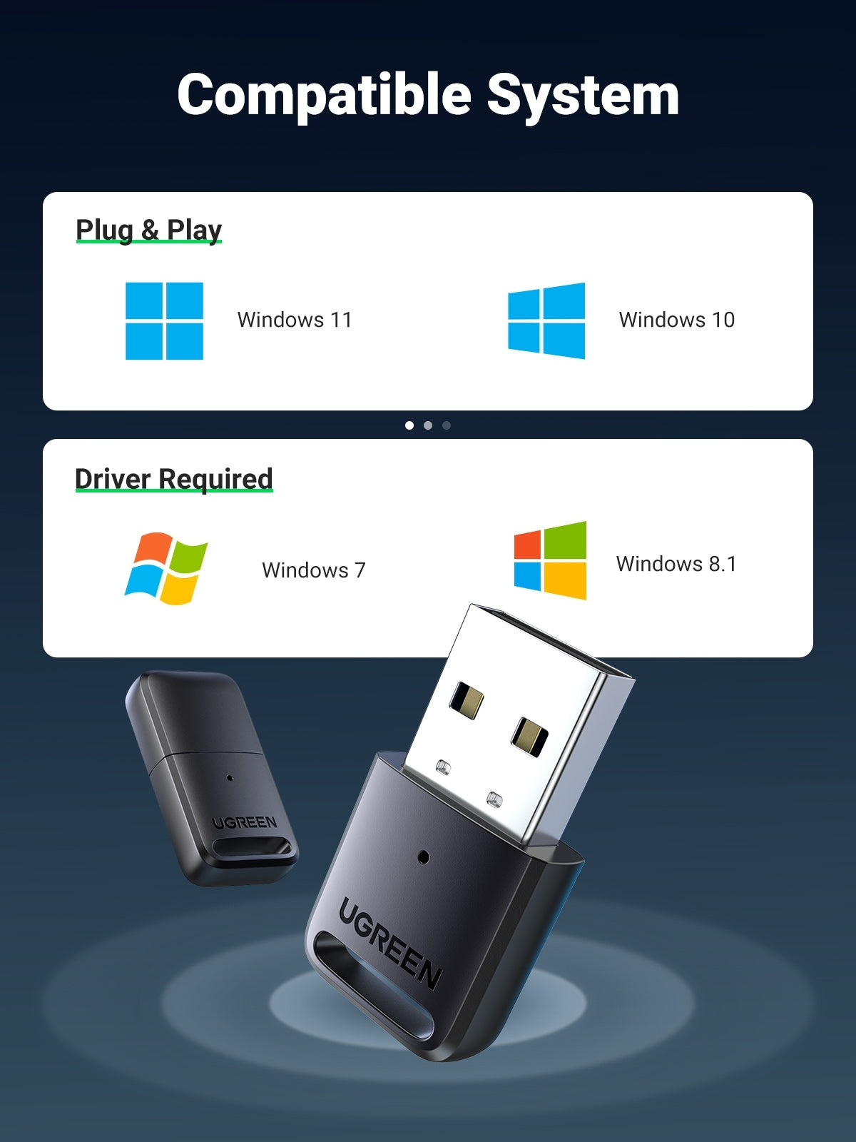 UGREEN 80890 Bluetooth 5.0 USB Adapter