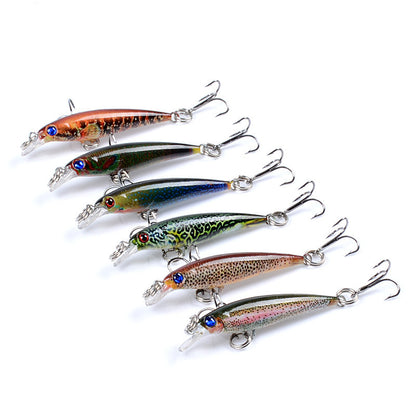 6x Popper Poppers 5cm Minnow Fishing Lure Lures Surface Tackle Fresh Saltwater