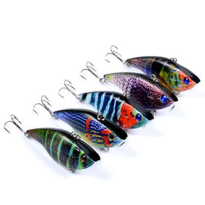 5X Popper Poppers Fishing Vib Lure Lures Surface Tackle Fresh Saltwater