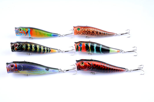 6X 9cm Popper Poppers Fishing Lure Lures Surface Tackle Fresh Saltwater