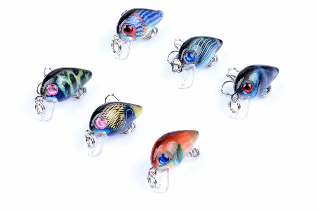 6x 3cm Popper Crank Bait Fishing Lure Lures Surface Tackle Saltwater