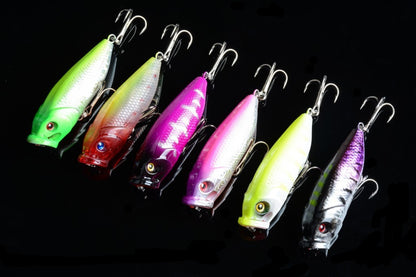 6X 6.5cm Popper Poppers Fishing Lure Lures Surface Tackle Fresh Saltwater