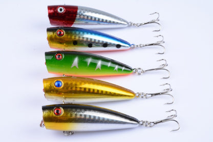 5X 7cm Popper Poppers Fishing Lure Lures Surface Tackle Fresh Saltwater