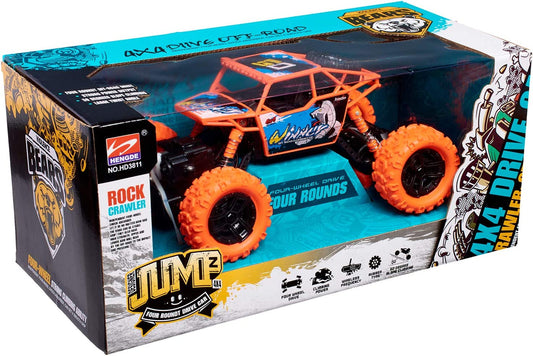 4 x 4 Off-Road Orange Rock Crawler RC For Kids