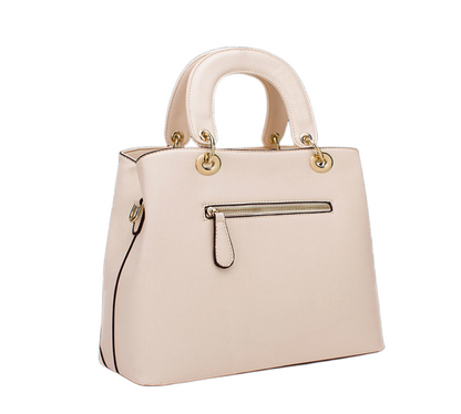 Unique Cream White Fashion Hand bag with real leather