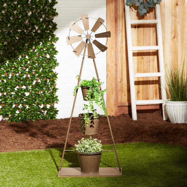 Summerfield Terrace Metal Windmill Plant Stand