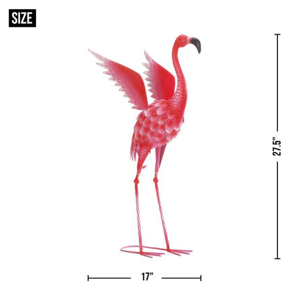 Summerfield Terrace Flying Flamingo Metal Garden Decor Head Up - 27.5 inches