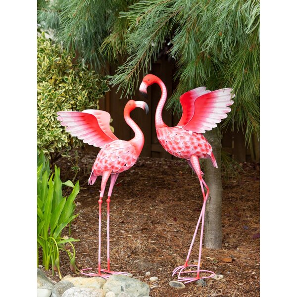 Summerfield Terrace Flying Flamingo Metal Garden Decor Head Up - 27.5 inches